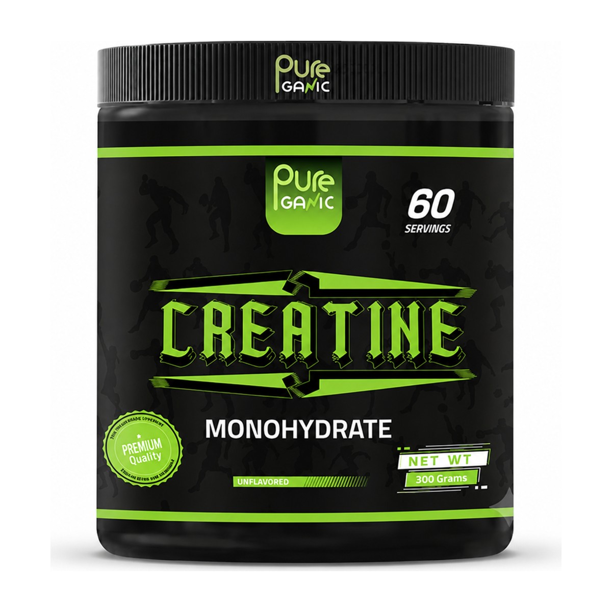 PureGanic Creatine Monohydrate — 300 g, 60 Servings PureGanic Creatine Monohydrate — 300 g, 60 Servings